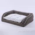 Dog Bed Couch Faux Fur Dog Removeable Sofa Rectangular Bolster Bed Factory